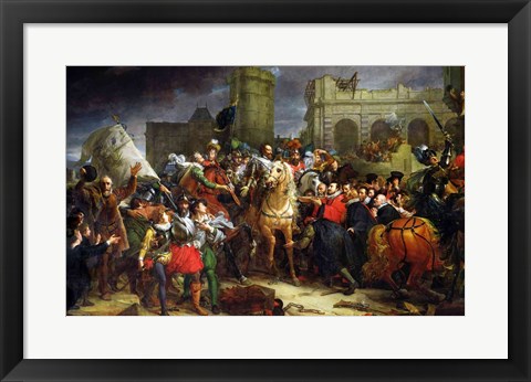 Framed Entry of Henri IV Print