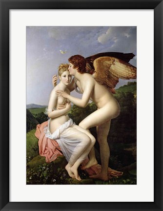 Framed Psyche Receiving the First Kiss of Cupid, 1798 Print