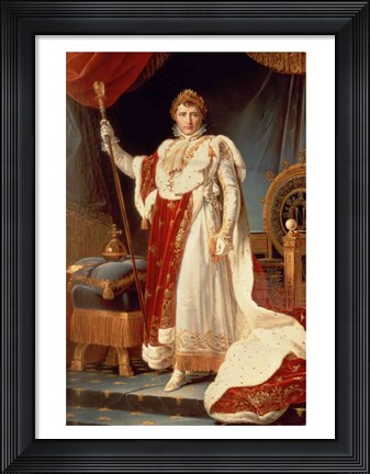 Framed Napoleon in Coronation Robes, c.1804 Print
