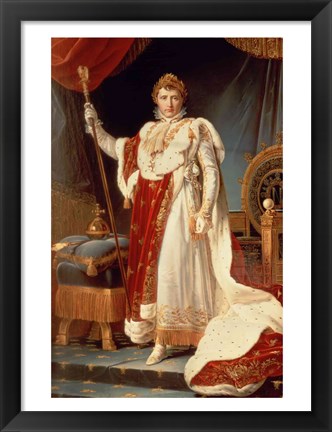 Framed Napoleon in Coronation Robes, c.1804 Print