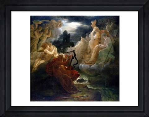 Framed On the Bank of the Lora, Ossian Conjures up a Spirit with the Sound of his Harp, c.1811 Print