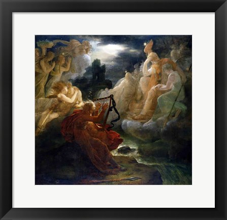 Framed On the Bank of the Lora, Ossian Conjures up a Spirit with the Sound of his Harp, c.1811 Print