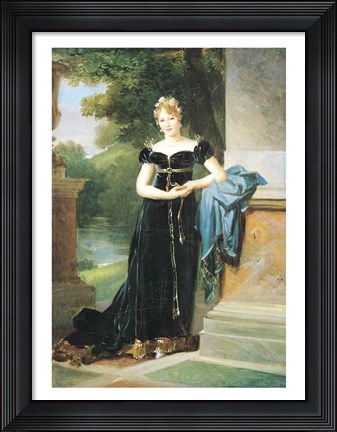 Framed Portrait of Marie Laczinska Print