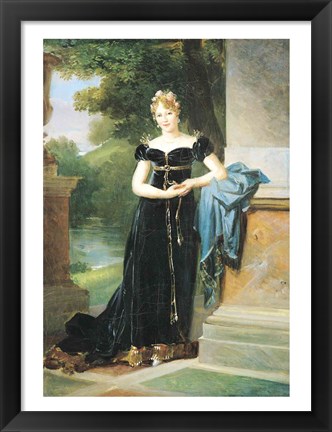 Framed Portrait of Marie Laczinska Print
