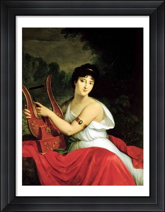 Framed Portrait of Madame de la Pleigne Print