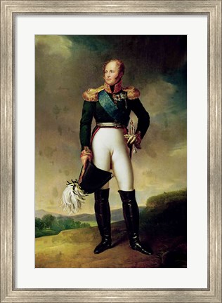 Framed Portrait of Alexander I Print