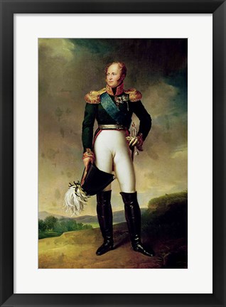 Framed Portrait of Alexander I Print