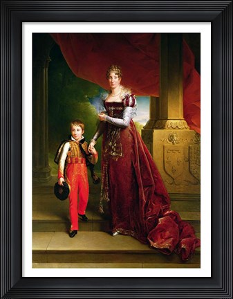 Framed Marie Amelie de Bourbon Print