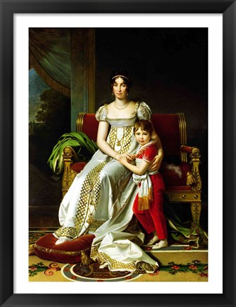 Framed Hortense de Beauharnais and Child Print