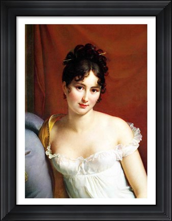 Framed Portrait of Madame Recamier - detail Print