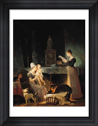 Framed Reading the Letter Print
