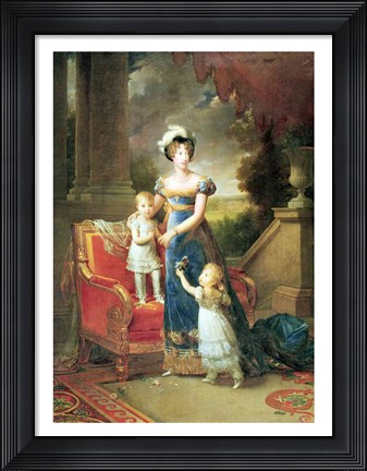 Framed Marie-Caroline de Bourbon Print