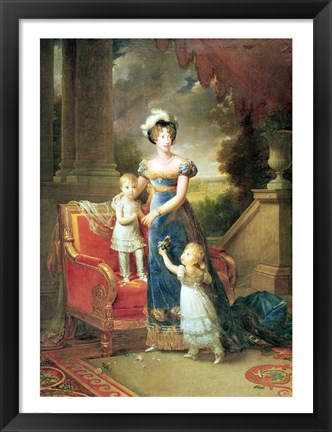 Framed Marie-Caroline de Bourbon Print