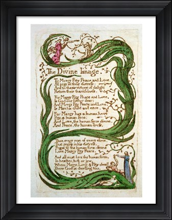 Framed Divine Image, from Songs of Innocence, 1789 Print