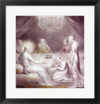 Framed Christ in the House of Martha and Mary or The Penitent Magdalen Print