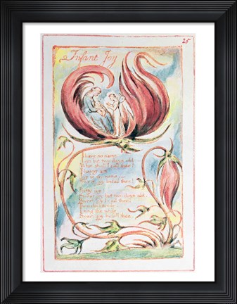 Framed Songs of Innocence; Infant Joy, 1789 Print