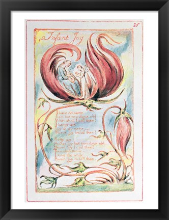 Framed Songs of Innocence; Infant Joy, 1789 Print