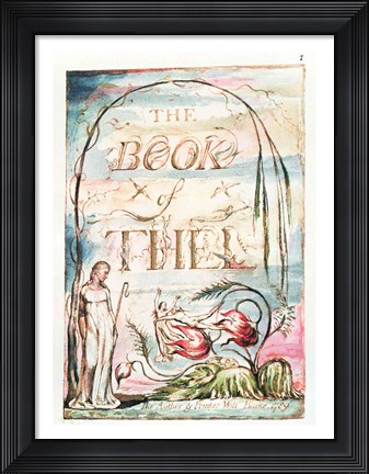 Framed Book of Thel; Title Page, 1789 Print