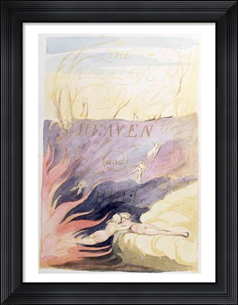 Framed Marriage of Heaven and Hell; title-page, 1790-93 Print