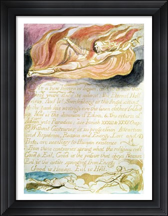 Framed Marriage of Heaven and Hell; As a new heaven is begun, c.1790 Print