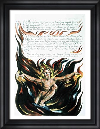 Framed America a Prophecy; &#39;Thus wept the Angel voice&#39;, the emergence of Orc Print