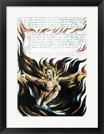 Framed America a Prophecy; &#39;Thus wept the Angel voice&#39;, the emergence of Orc Print