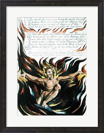 Framed America a Prophecy; &#39;Thus wept the Angel voice&#39;, the emergence of Orc Print