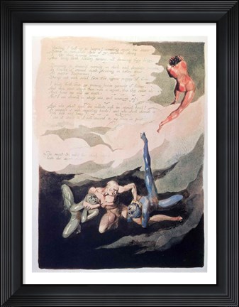 Framed Europe a Prophecy &#39;Unwilling I look up&#39;, 1794 Print