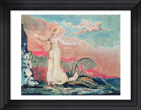 Framed Book of Thel; Plate 4 Thel in the Vale of Har, 1794 Print
