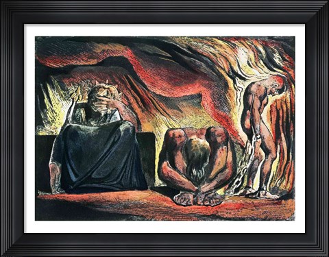 Framed Jerusalem The Emanation of the Giant Albion;  Vala, Hyle and Skofeld, showing the crowned Vala Print