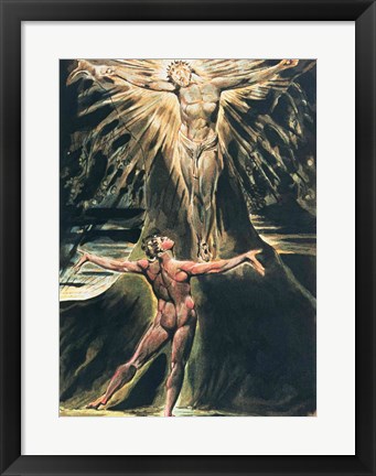 Framed Jerusalem The Emanation of the Giant Albion; Albion before Christ crucified on the Tree of Knowledge and Good and Evil Print