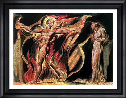 Framed Jerusalem The Emanation of The Giant Albion; Such visions have appeared to me, 1804 Print
