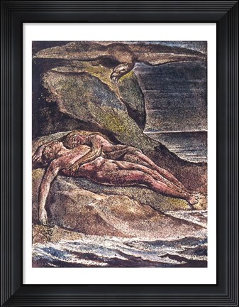 Framed Milton a Poem: Albion on the rock, 1804 Print