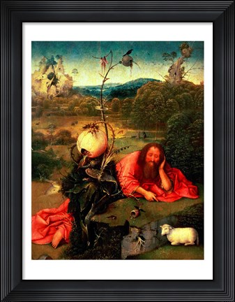 Framed St. John the Baptist in Meditation Print