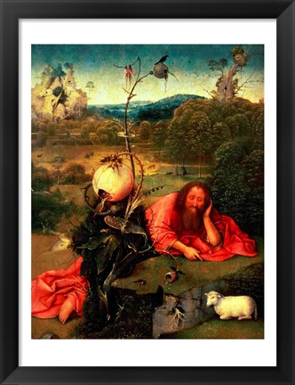 Framed St. John the Baptist in Meditation Print