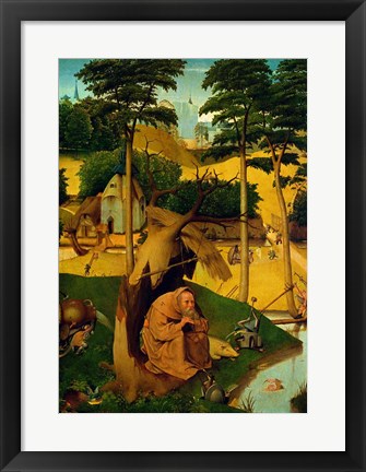 Framed Temptation of St. Anthony, 1490 Print