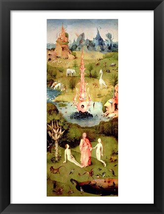 Framed Garden of Earthly Delights: The Garden of Eden Print