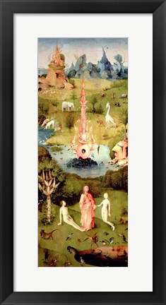 Framed Garden of Earthly Delights: The Garden of Eden Print