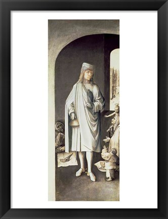 Framed St. Bavo, Exterior of the Right Wing from the Last Judgement Altarpiece Print