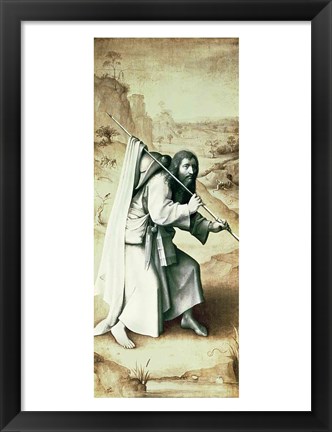 Framed St. James the Greater, Exterior of Left Wing of Last Judgement Altarpiece Print