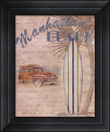 Framed Surf City II Print