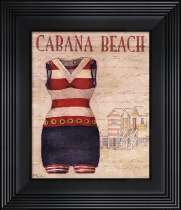 Framed Cabana Beach - mini Print