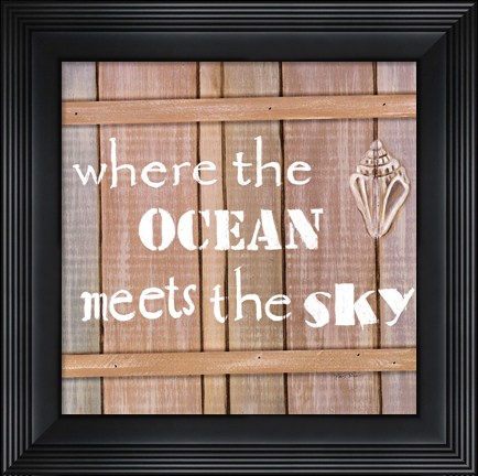 Framed Driftwood Signs I Print