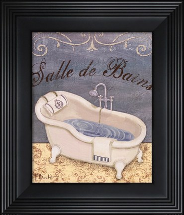Framed Parisian Bath I - petite Print