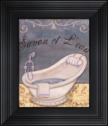 Framed Parisian Bath II - mini Print