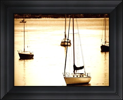Framed St. Augustine Harbor I - mini Print