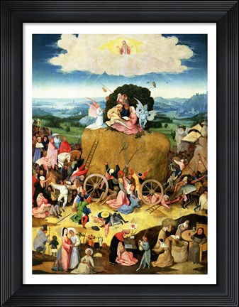 Framed Haywain: central panel of the triptych, c.1500 Print