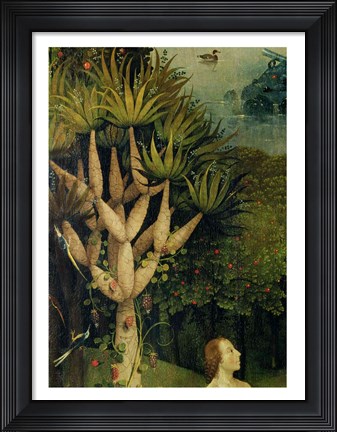 Framed Tree of the Knowledge of Good and Evil, detail from the right panel of The Garden of Earthly Delights, c.1500 Print