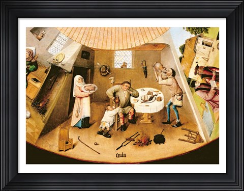 Framed Gluttony, detail from the Table of the Seven Deadly Sins and the Four Last Things, c.1480 Print