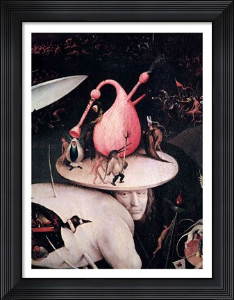 Framed Garden of Earthly Delights: Hell, right side of triptych, c.1500 Print